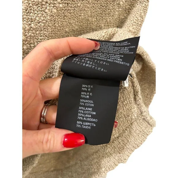 PRADA Boucle Drawstring Mini Dress NWT Small Oatmeal Brown Authentic New - Picture 8 of 16